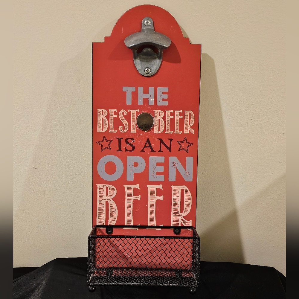 Red Wall-Mounted Bottle Opener